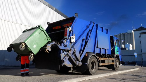 Truck transporting hazardous waste in St Johns Wood