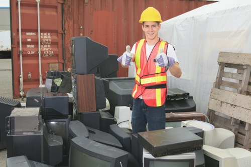 Container of waste ready for removal in St Johns Wood