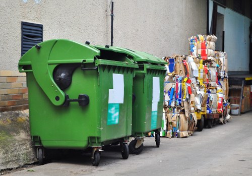 Variety of demolition waste types including concrete and wood