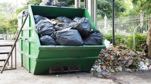Recycling materials from a construction site
