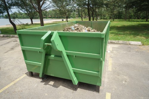 Secure lockable skip for waste management