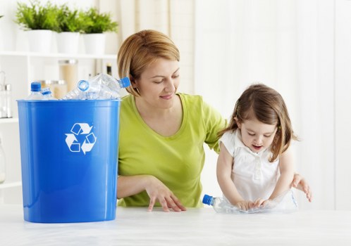 Community members participating in waste disposal drive