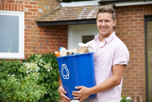 Recycling process for waste collected from skips in St Johns Wood
